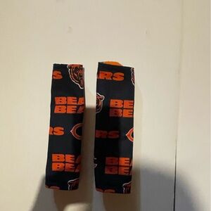 Set of  Bears Black and Orange Seat Belt Protectors